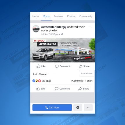 Social media cover Auto Centar Intergaj