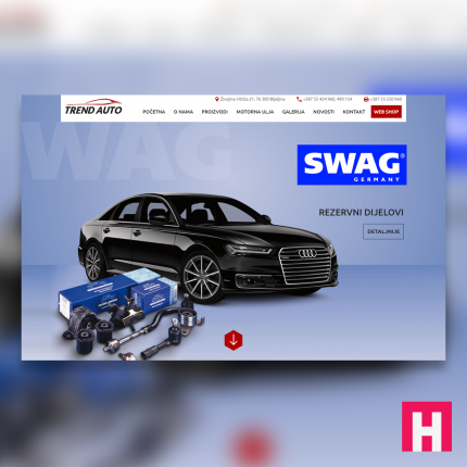 Website for Trend Auto car parts